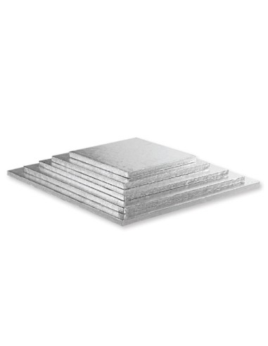 Quadratische Backform Silber 30 x 30 x H 1,2 cm