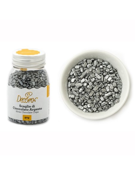 Scaglie di cioccolato Argento 90 g