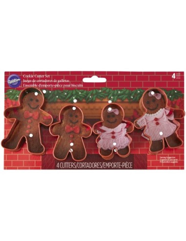 Set 4 tagliapasta famiglia Gingerbread
