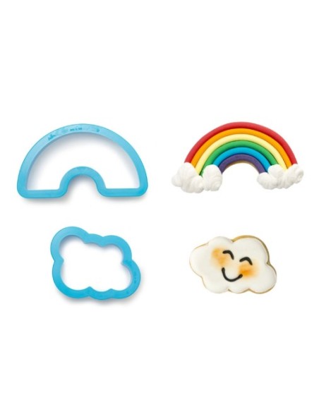Kit 2 Tagliapasta in plastica Arcobaleno e Nuvola