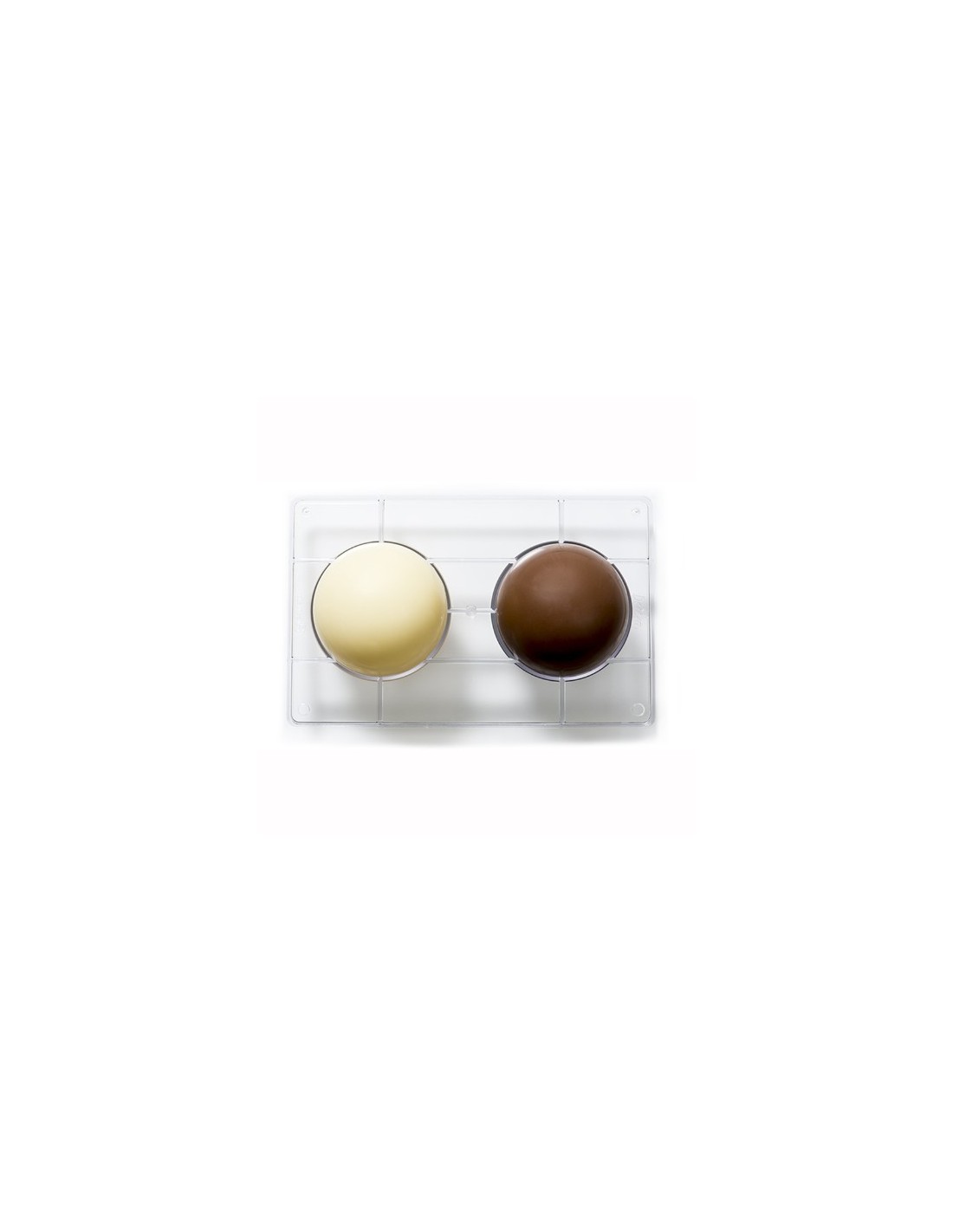 Stampo In Policarbonato Per Cioccolato A Semisfere - Diametro 9 Cm, 6 Impronte, Dimensioni 36,5x19,5 Cm, Ideale Per Pasticceria E Decorazioni