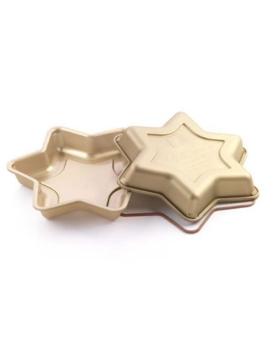 Kleine Silikonform mit goldenem Stern...