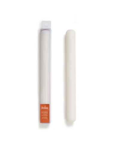 Mattarello liscio bianco in plastica 4,5 x 50 cm
