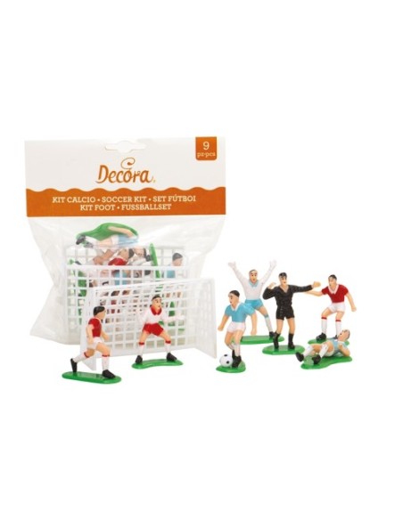 Fußball-Kunststoff-Deko-Set 9-tlg