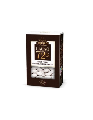 Confetti perlati cacao 72% bianco 500gr