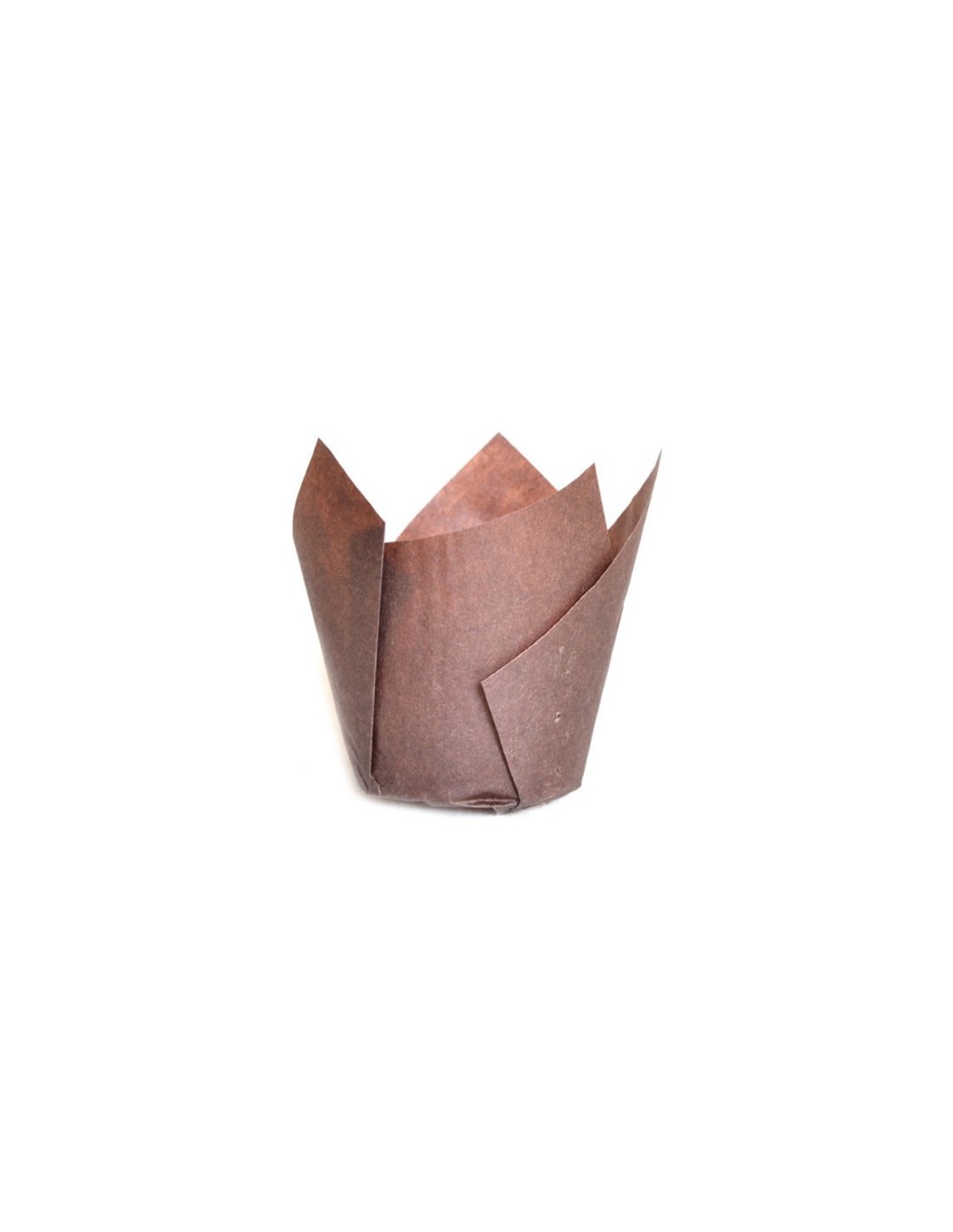 50 Pirottini Per Muffin Vogue Tulip Marrone E Oro 85x50mm - Carta Oleata UK