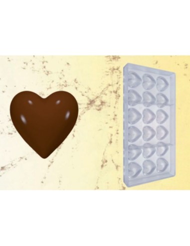 Stampo cioccolato cuore 9gr 32x32xh14,5 mm