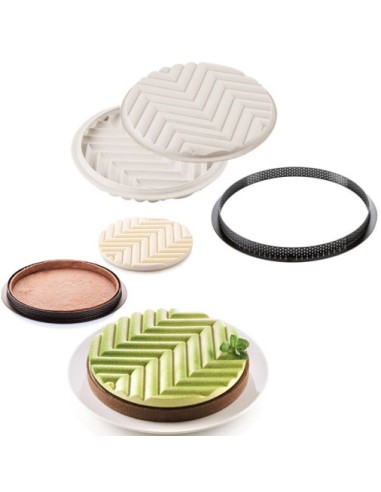 Silikonform Kit Tarte Graphique + 1 Ring