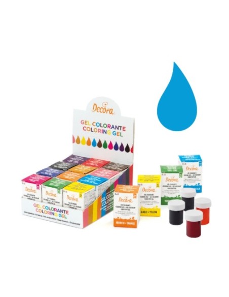 Farbstoff in Gel Hellblau 28g Decora