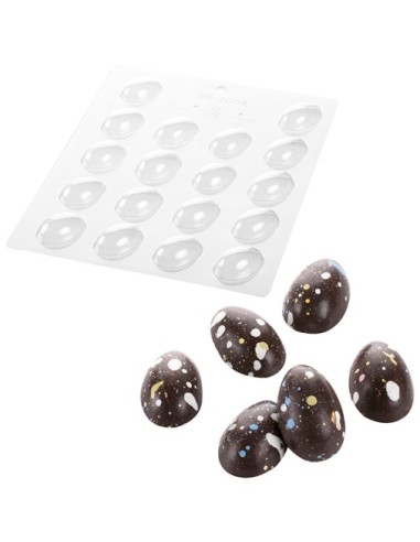 Thermogeformte Eierform aus Schokolade