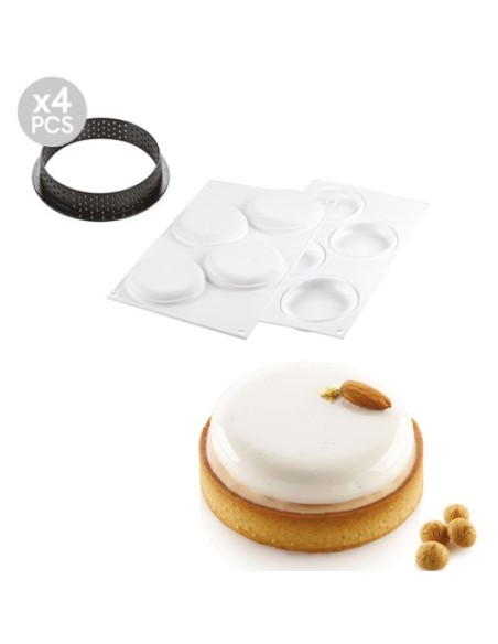 Silikonform Kit Tarte Ring 100 + 4 Ringe
