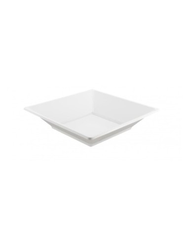 Quadratische Platte aus weißem Kunststoff 67x67x18 mm - 50 Stk