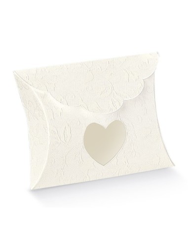Harmony White Briefumschlag mit Herzfenster 80x85x30 mm