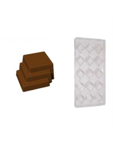 Schokoladenform Trio Quadrate 12gr...