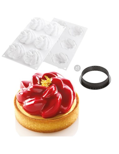 Stampo in silicone Kit Tarte Ring Fleur 80mm