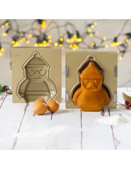 Stampo 3D Babbo Natale 15,5x8xh20 cm + ricettario