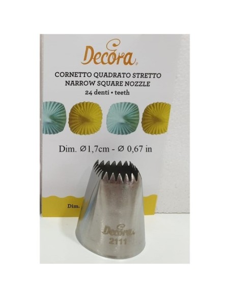 Schmales quadratisches Baiser-Croissant 1,7 cm