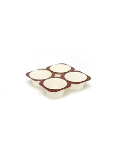 Teglia Mini Muffin-Cupcakes carta bianca 60gr 24pz