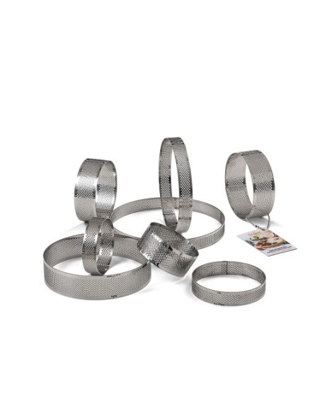 Anello tondo microforato 20xh3,5cm inox+Ricettario