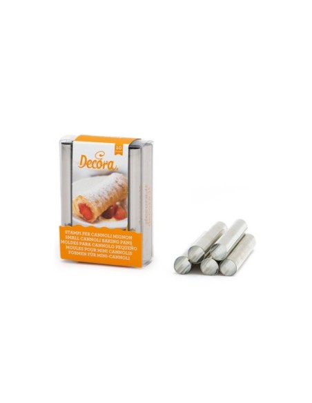 Cf 10 Cannoli Tube Mignon aus Edelstahl 8xh1,3cm