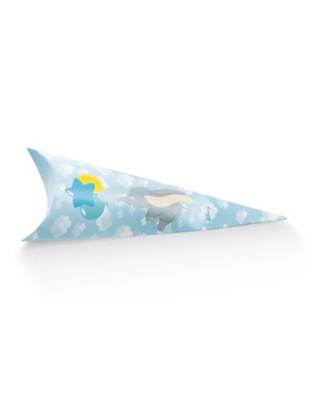Dumbo Reis-/Konfettihalter Kegel hellblau