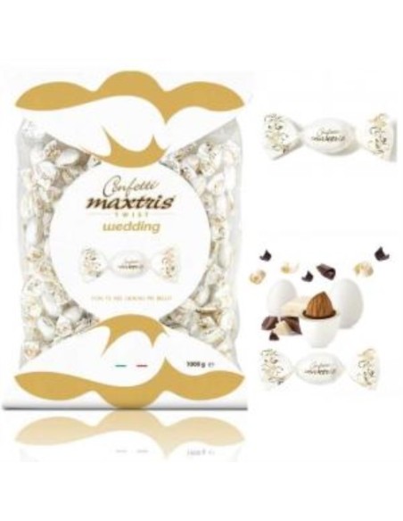 Konfettibeutel Maxtris Twist White 1kg Hochzeit