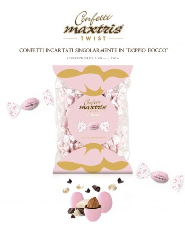 Konfettibeutel Maxtris Twist Pink 1kg
