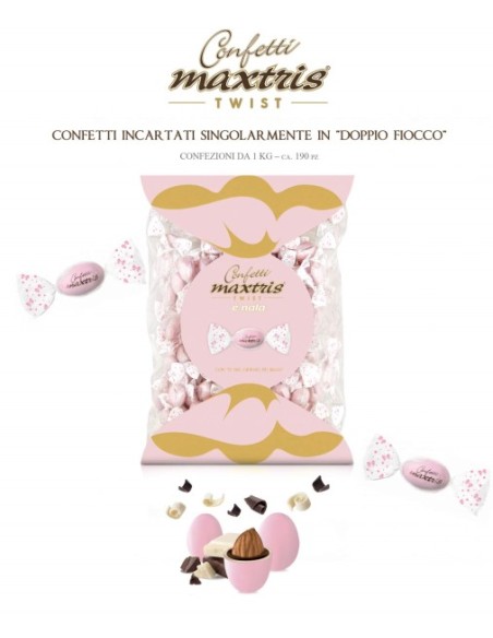 Konfettibeutel Maxtris Twist Pink 1kg