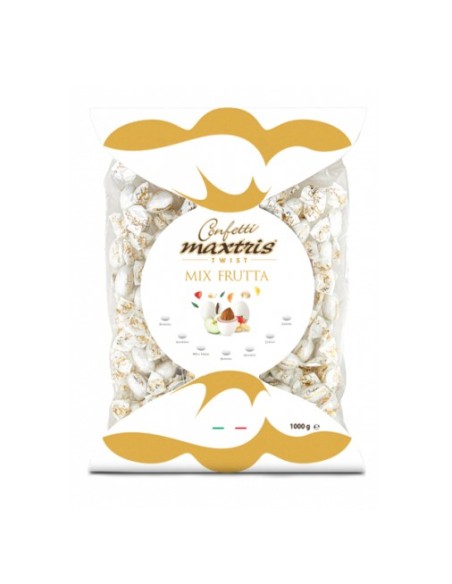 Busta Confetti Maxtris Twist Mix Frutta Bianco 1kg