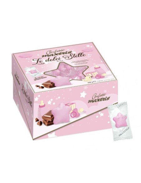 Konfetti Maxtris Die süßen rosa Sterne 500gr