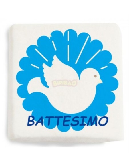 Marshmallow Mini Quadrat stampa Battesimo cele20pz