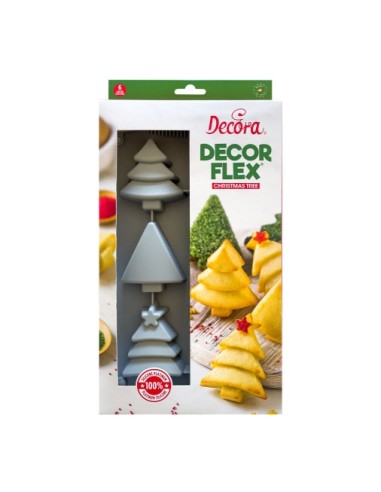 6-fach Silikonform Weihnachtsbäume