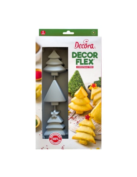 6-fach Silikonform Weihnachtsbäume