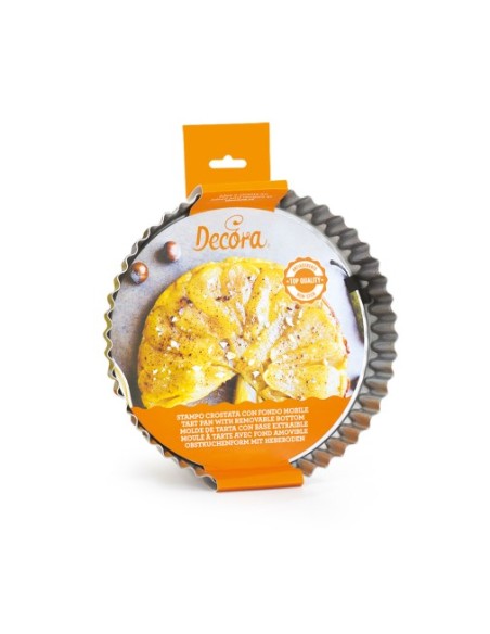 Stampo crostata antiaderente fondo mobile 25xh3,5