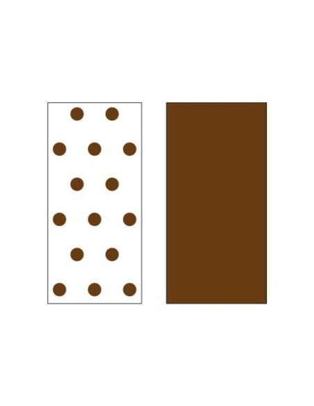 100 Papiere pro Patrone braun und 10 x 6 cm gepunktet