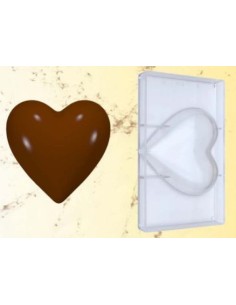 Stampo per 10 cioccolatini cuore piccolo liscio in offerta - PapoLab