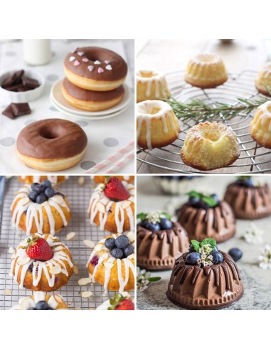 Eloxierte Aluminiumform 6 Donutherzen...