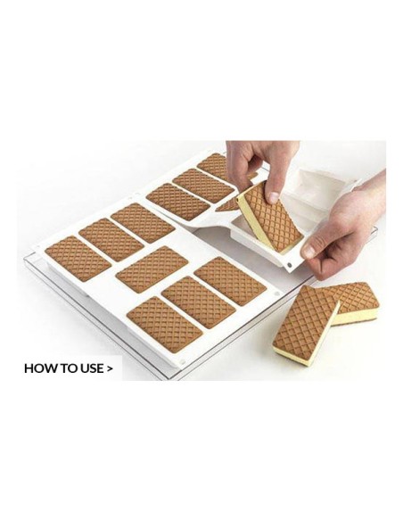 Set 2 stampi silicone gelato Biscotto Slim