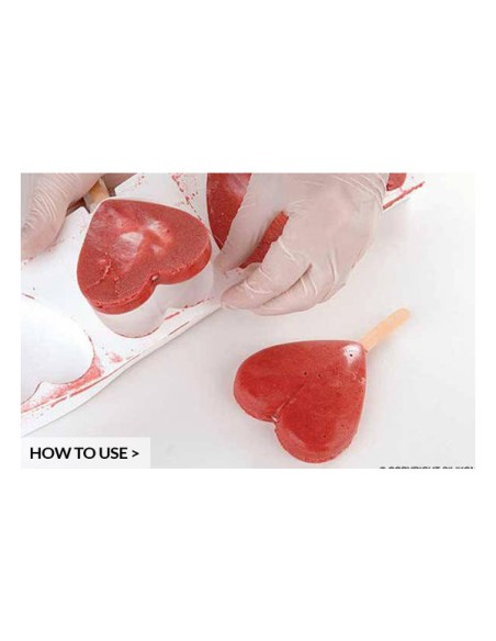Set 2 stampi in silicone cuore heart