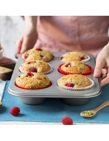 Blech 6 Muffins Jumbo Antihaft-Stahl...
