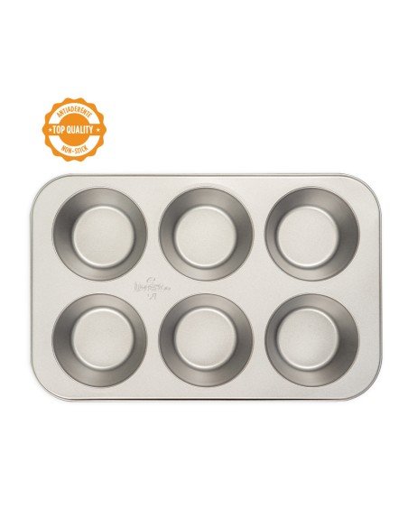 Blech 6 Muffins Jumbo Antihaft-Stahl D 9-34