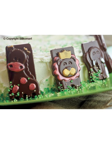 Stampo in silicone Choco Tags Safari