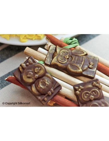 Stampo in silicone Choco Tags Gufi