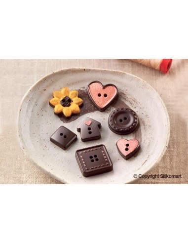 Choco Buttons Silikonform mit...