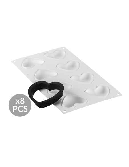 Kit Mini Tarte Petit Amour 65x55x15 mm + 8 anelli