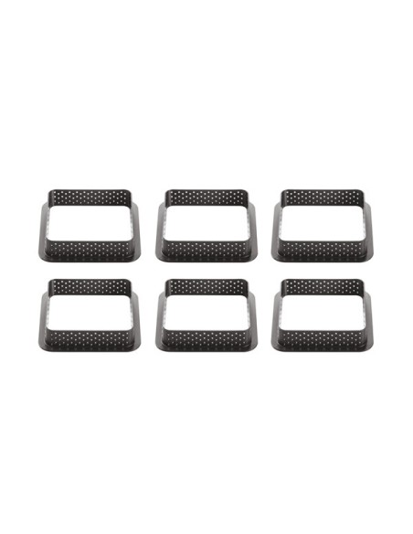 Silikonform Kit Tarte Ring Square 80mm + 6 Ringe