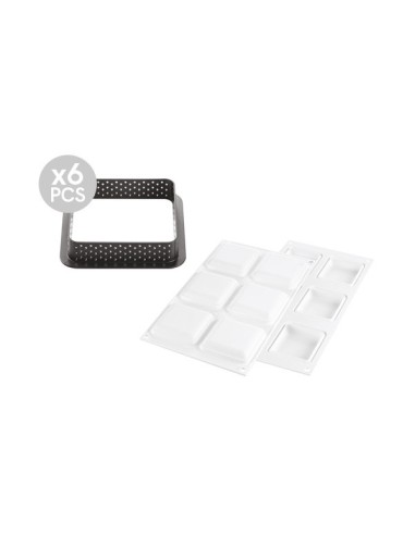 Silikonform Kit Tarte Ring Square...