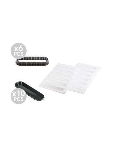 Silikonform Kit Tarte Ring Oblong...