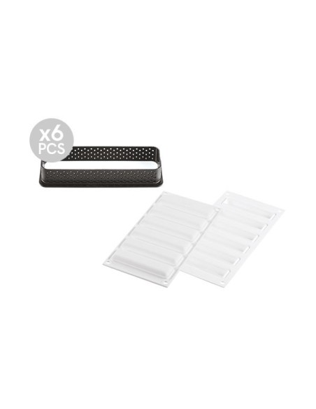Silikonform Kit Tarte Ring Rechteckig 120x35mm