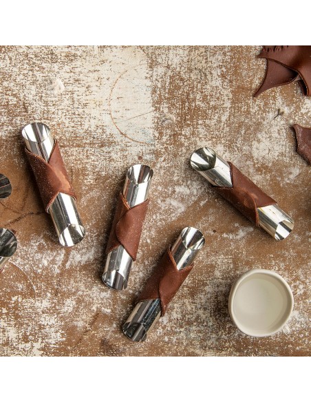 Cf 6 sizilianische Cannoli aus Edelstahl ø2xh12 cm
